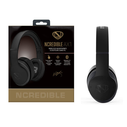 Ncredible AX1 Bluetooth Wireles Headphones - Black Gunmetal