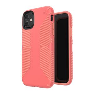 Speck Apple iPhone 11 Presidio Grip Series Case - Parrot Pink/Papaya Pink