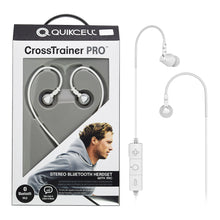 Load image into Gallery viewer, Quikcell CrossTrainer PRO Stereo Bluetooth Headset with Mic - White