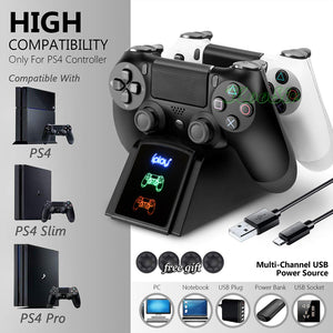 PlayStation 4 Slim PRO 3 in 1 Wireless Controller Charging Dock,PS4 Joystick Charger