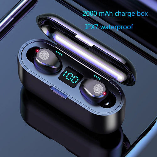 Wireless Bluetooth Headphone,Microphone LED Display With Power Bank