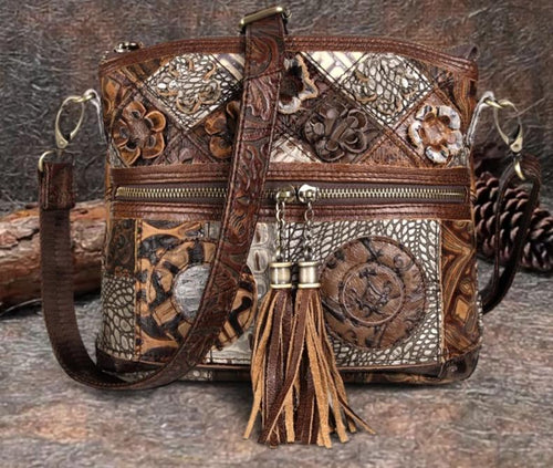Cobbler Legend Bohemian Genuine Leather Designer Floral Bags Women Shoulder Bag Patchwork Tassels Bag Vintage Handbags Purse