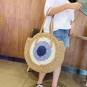 Handmade Summer Totes Casual Rattan Women Shoulder Bags