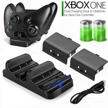 Load image into Gallery viewer, XBox Universal Dual Charging Dock Controller Charger,2pcs Rechargeable Batteries